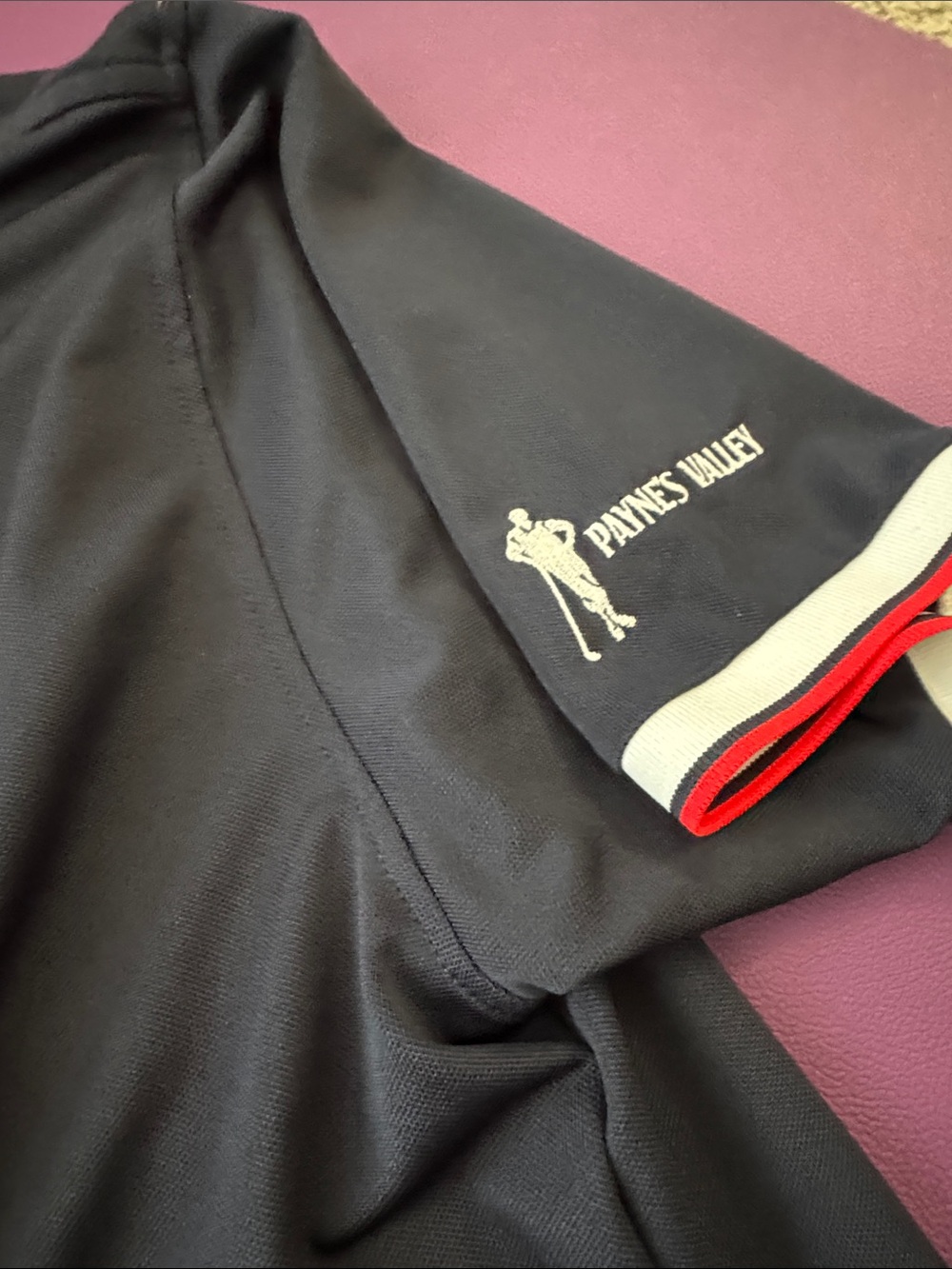Psycho Bunny Navy Polo with Red Collar and Trim Accents - Picture 4 of 6